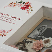 Load image into Gallery viewer, At Peace Memorials Shadowbox Remembrance Keepsake Floral Blush