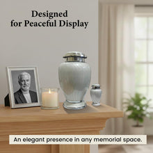 Load image into Gallery viewer, At Peace Memorials Hotep Ivory Urn for Ashes SET