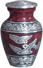 Load image into Gallery viewer, At Peace Memorials Dove Red Keepsake Urn for Ashes
