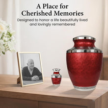 Load image into Gallery viewer, At Peace Memorials Cordoba Red Adult Urn for Ashes