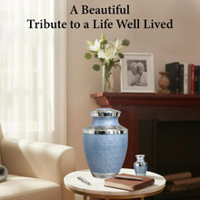 Load image into Gallery viewer, At Peace Memorials Cordoba Tropical Blue Urn for Ashes SET