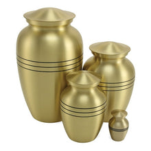Load image into Gallery viewer, New, Solid Brass Classic Bronze Child/Pet Cremation Urn, 70 Cubic Inches