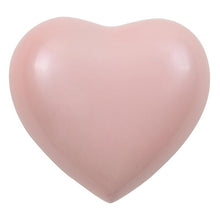 Load image into Gallery viewer, New Brass Pearl Pink Arielle Heart Funeral Cremation Urn w/stand, 20 Cubic inches