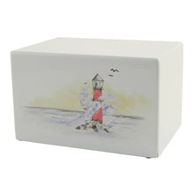 Load image into Gallery viewer, Large/Adult Somerset Lighthouse Box Cremation Urn for Ashes, 200 Cubic Inches