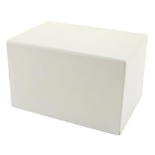 Load image into Gallery viewer, Large/Adult Somerset Box White, Full Size Funeral Cremation Urn for Ashes