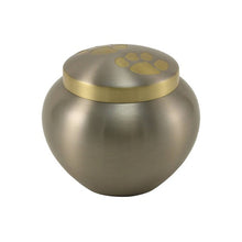 Load image into Gallery viewer, Small/Keepsake Pewter/Bronze Brass Quest Cremation Urn, 40 cubic inches