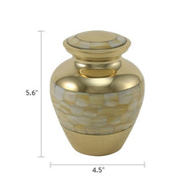 Load image into Gallery viewer, At Peace Memorials Elite Mother of Pearl Extra Small Cremation Urn