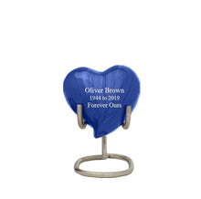 Load image into Gallery viewer, Large/Adult 200 Cubic Inches Baroque Blue Brass Funeral Cremation Urn
