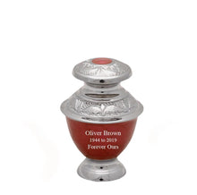 Load image into Gallery viewer, Large/Adult 200 Cubic Inches Elegance Pearl Red Brass Funeral Cremation Urn