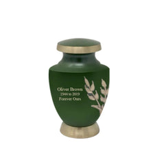 Load image into Gallery viewer, Small/Keepsake 4 Cubic Inches Solace Wheat Fond Funeral Cremation Urn
