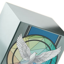 Load image into Gallery viewer, At Peace Memorials Life Canvas Dove Pewter Adult Cremation Urn 200 CI