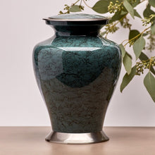 Load image into Gallery viewer, Large Funeral Cremation Urn for ashes, 200 Cubic Inches - Glenwood Gray Marble