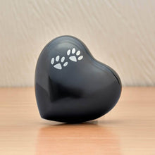 Load image into Gallery viewer, At Peace Memorials Arielle Heart Urn Slate Paw