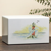 Load image into Gallery viewer, Large/Adult Somerset Lighthouse Box Cremation Urn for Ashes, 200 Cubic Inches