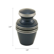 Load image into Gallery viewer, At Peace Memorials Grecian Blue Mini Keepsake w/ Velvet Bag