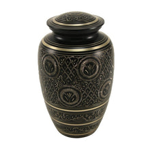 Load image into Gallery viewer, New, Solid Brass Classic Radiance Large Funeral Cremation Urn, 190 Cubic Inches