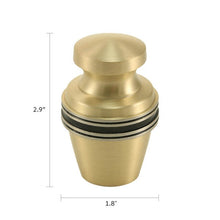 Load image into Gallery viewer, At Peace Memorials Grecian Brass Bronze Keepsake Cremation Urn, 5 Cubic Inches