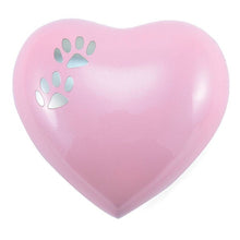Load image into Gallery viewer, Arielle Pearl Pink Heart Paw Urn