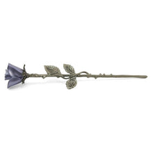 Load image into Gallery viewer, New,Solid Brass Engraveable Lavender Rose Flower Keepsake Funeral Cremation Urn