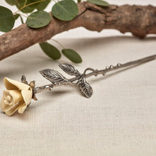 Load image into Gallery viewer, At Peace Memorials Yellow Rose Keepsake w/ Velvet Box