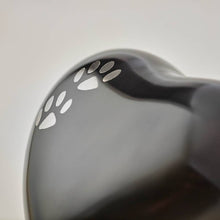 Load image into Gallery viewer, At Peace Memorials Arielle Heart Urn Slate Paw