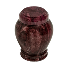 Load image into Gallery viewer, Small/Keepsake 15 Cubic Inch Red Embrace Funeral Cremation Urn for Ashes