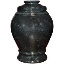 Load image into Gallery viewer, Small/Keepsake 15 Cubic Inch Black Love Ebony Marble Funeral Cremation Urn