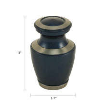 Load image into Gallery viewer, At Peace Memorials Trinity Moonlight Blue Mini Keepsake w/ Velvet Bag