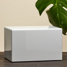 Load image into Gallery viewer, Large/Adult Somerset Box White, Full Size Funeral Cremation Urn for Ashes