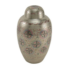 Load image into Gallery viewer, Solid Brass Lattice Large/Adult Funeral Cremation Urn For Ashes 210 Cubic Inches
