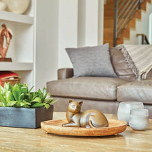 Load image into Gallery viewer, Small/Keepsake Sable Cozy Cat Resin Funeral Cremation Urn, 25 Cubic Inches