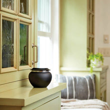 Load image into Gallery viewer, Small/Keepsake Black Pagoda Aluminum Funeral Cremation Urn, 25 Cubic Inches