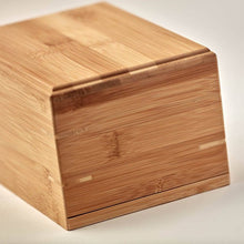 Load image into Gallery viewer, Small/Keepsake Bamboo Box Funeral Cremation Urn for Ashes, 85 Cubic Inches