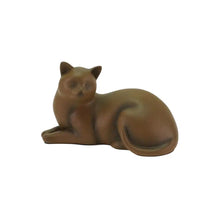 Load image into Gallery viewer, Small/Keepsake Sable Cozy Cat Resin Funeral Cremation Urn, 25 Cubic Inches