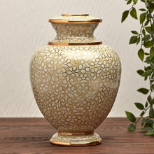 Load image into Gallery viewer, Cloisonne Adult 200 Cubic Inch Funeral Cremation Urn for Ashes - Essence Opal