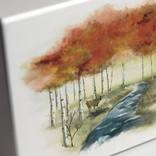 Load image into Gallery viewer, Large/Adult Autumn Forest Box Funeral Cremation Urn for Ashes, 200 Cubic Inches