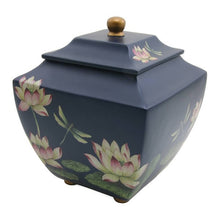 Load image into Gallery viewer, Waterlily Dragonfly Resin Adult 200 Cubic Inch Funeral Cremation Urn for Ashes
