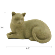 Load image into Gallery viewer, Small/Keepsake Fawn Cozy Cat Resin Funeral Cremation Urn, 25 Cubic Inches