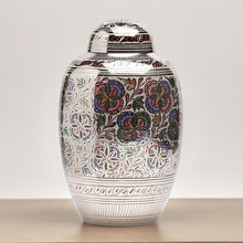 Load image into Gallery viewer, Solid Brass Lattice Large/Adult Funeral Cremation Urn For Ashes 210 Cubic Inches