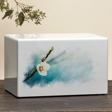Load image into Gallery viewer, Large/Adult Cherry Blossoms Box Funeral Cremation Urn for Ashes 200 Cubic Inches