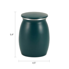 Load image into Gallery viewer, At Peace Memorials Nouveau Teal Sapphire Extra Small Pet Urn