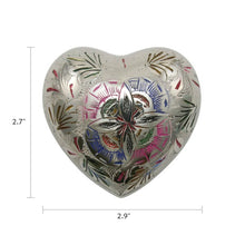 Load image into Gallery viewer, Lattice Heart Keepsake Cremation Urn 3 Cubic Inches
