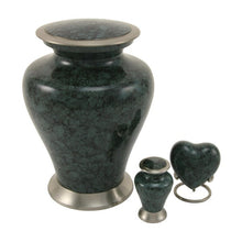 Load image into Gallery viewer, Large Funeral Cremation Urn for ashes, 200 Cubic Inches - Glenwood Gray Marble