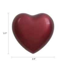Load image into Gallery viewer, At Peace Memorials Trinity Crimson Heart Keepsake w/ Velvet Box