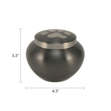 Load image into Gallery viewer, Small/Keepsake Slate/Pewter Brass Quest Cremation Urn, 25 cubic inches