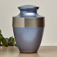 Load image into Gallery viewer, At Peace Memorials Lineas Starlight Blue Large/Adult Cremation Urn