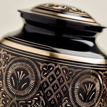 Load image into Gallery viewer, New, Solid Brass Classic Radiance Large Funeral Cremation Urn, 190 Cubic Inches