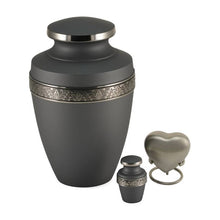 Load image into Gallery viewer, At Peace Memorials Grecian Rustic Pewter Large/Adult Cremation Urn