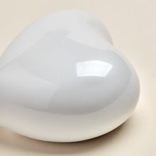 Load image into Gallery viewer, New Brass Pearl White Arielle Heart Funeral Cremation Urn w/stand,20 Cubic inch