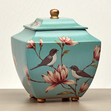 Load image into Gallery viewer, Magnolia Lovebirds Resin Adult 200 Cubic Inch Funeral Cremation Urn for Ashes